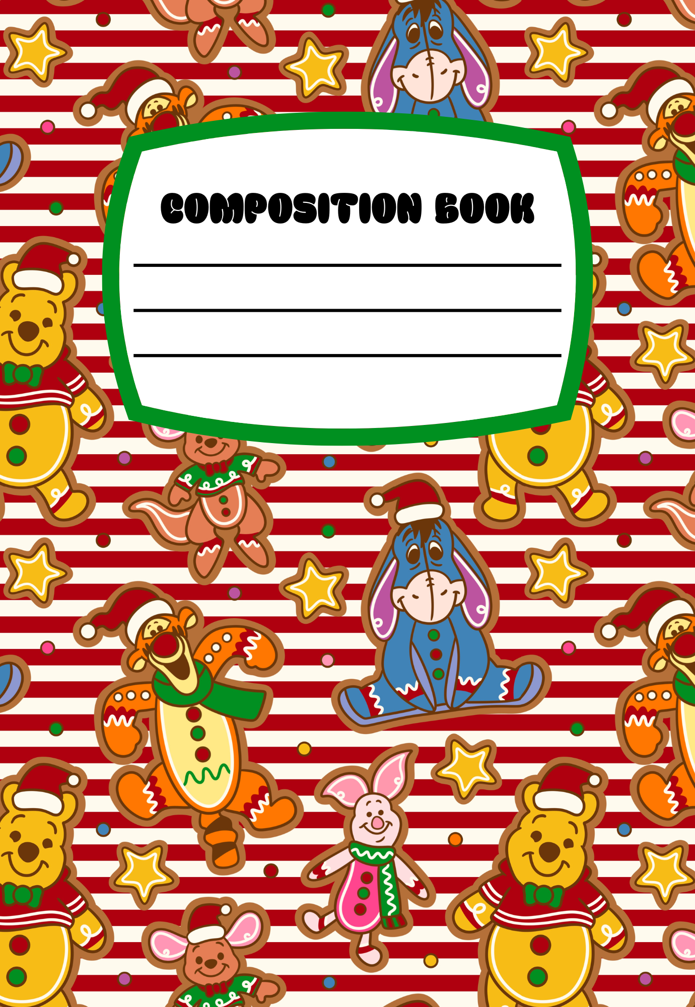 NEW! Acre Woods Christmas Cookies Notebook | Print
