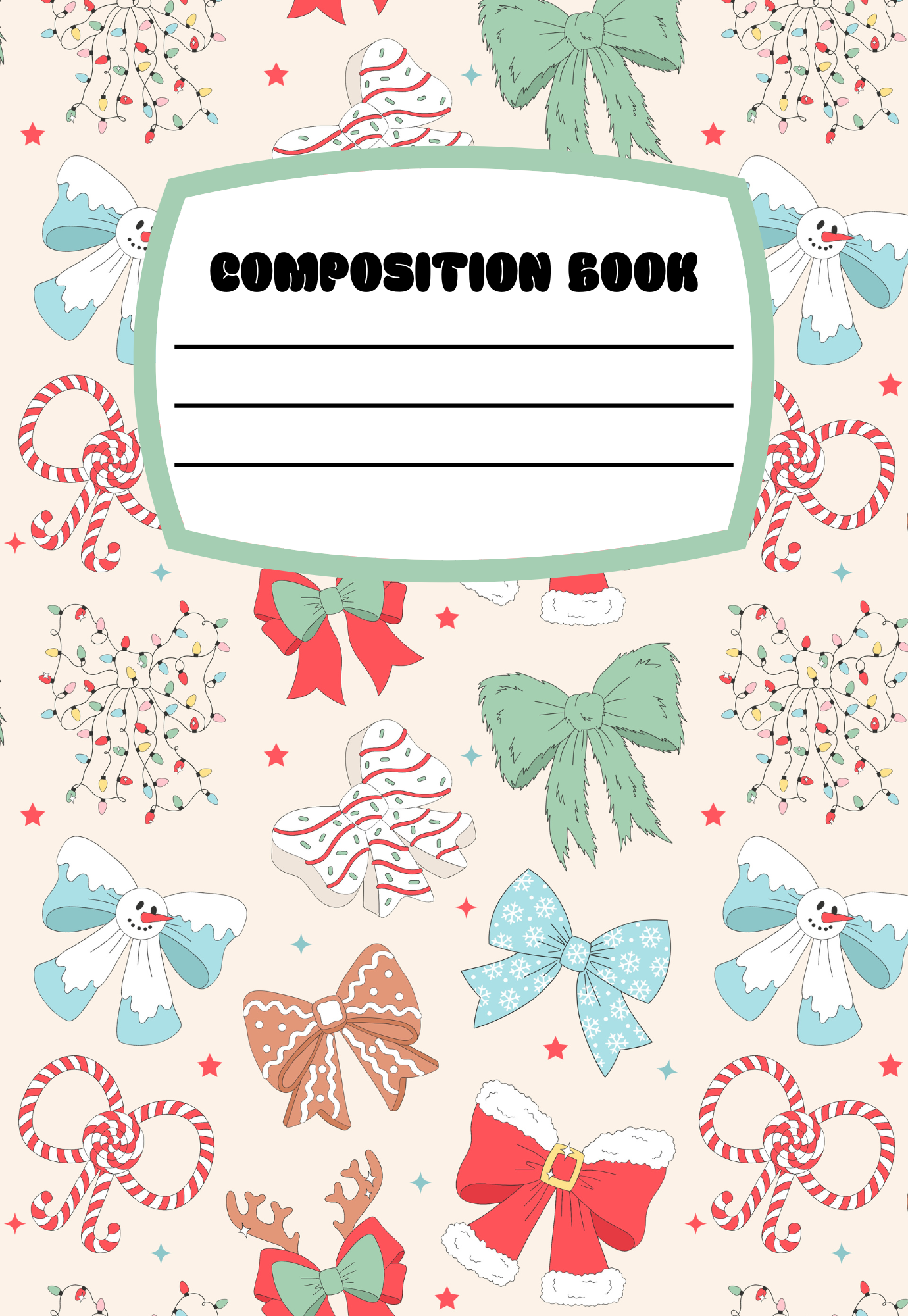 NEW! Holiday Bows Notebook | Print