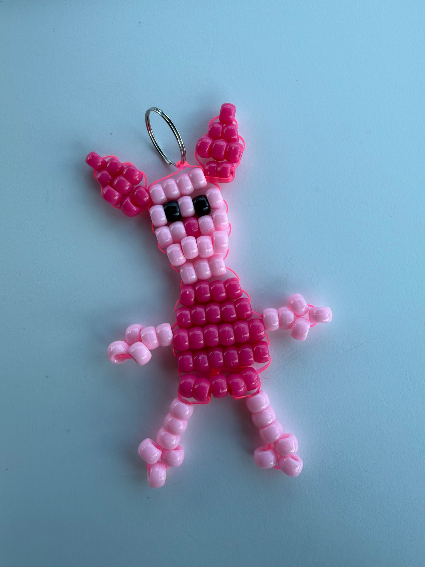 Piglet Beaded Keychain