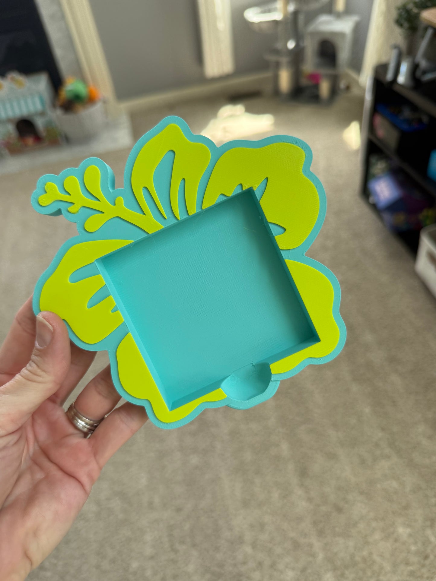 Teal Hibiscus | 3D Printed