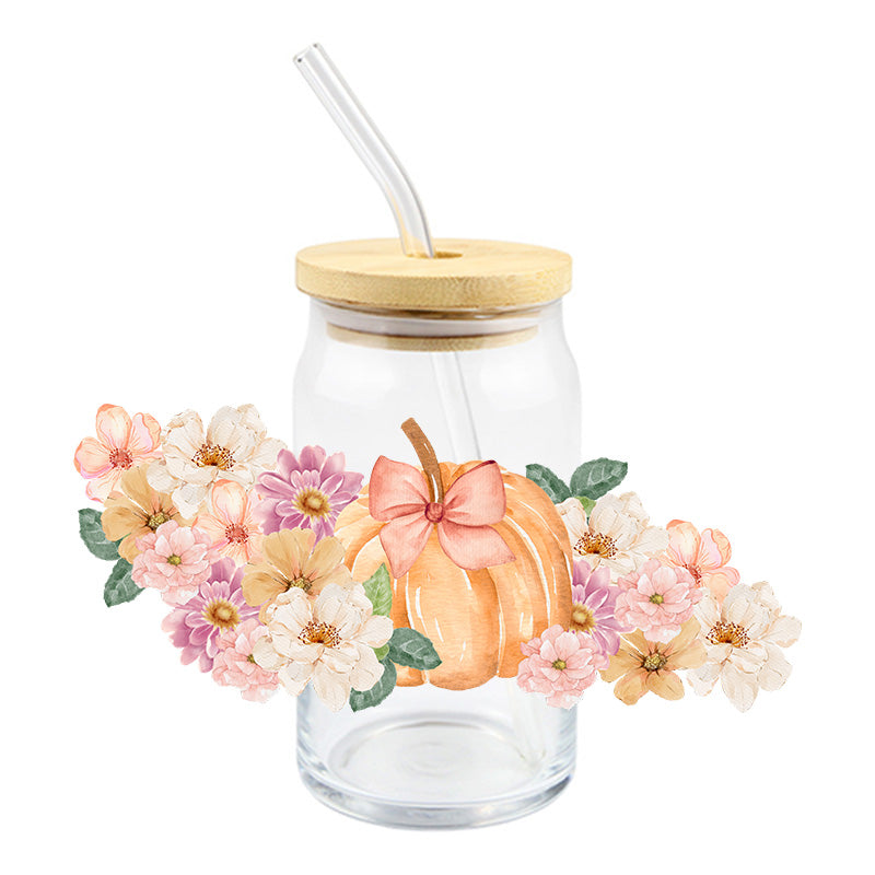 Floral Pumpkin | UVDTF Cup Wrap