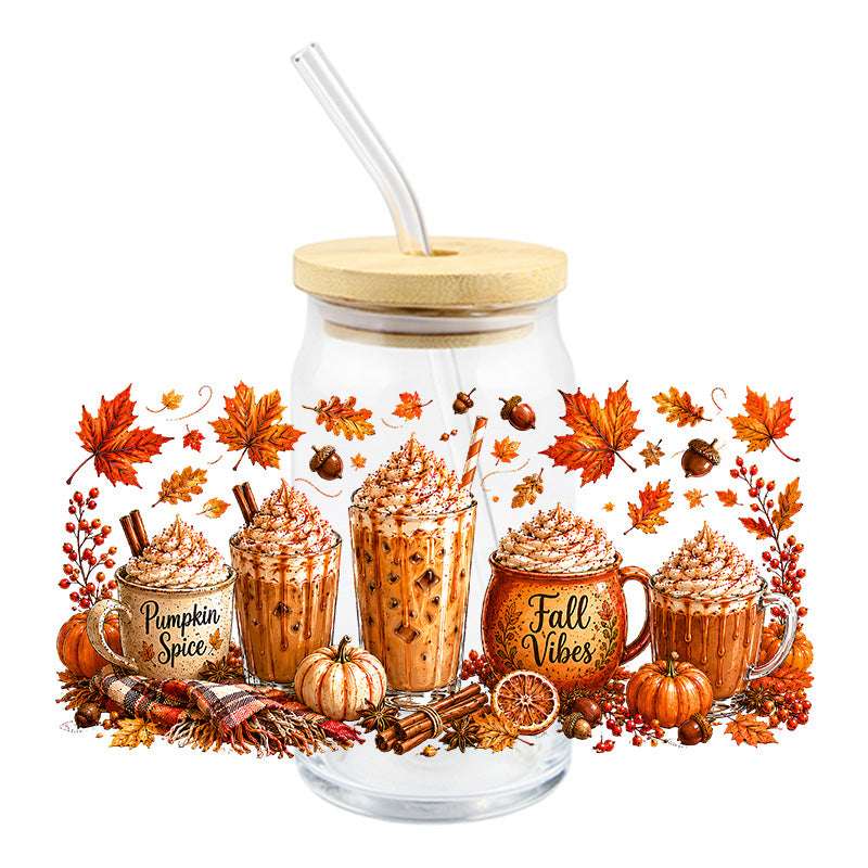 Pumpkin Spice Drinks | UVDTF Cup Wrap