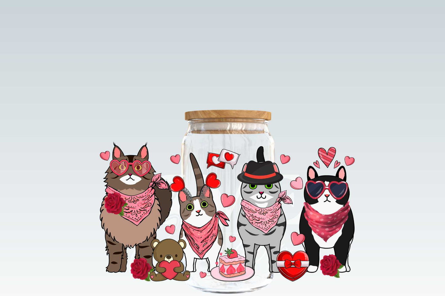 Valentine Cats | Vinyl Decal