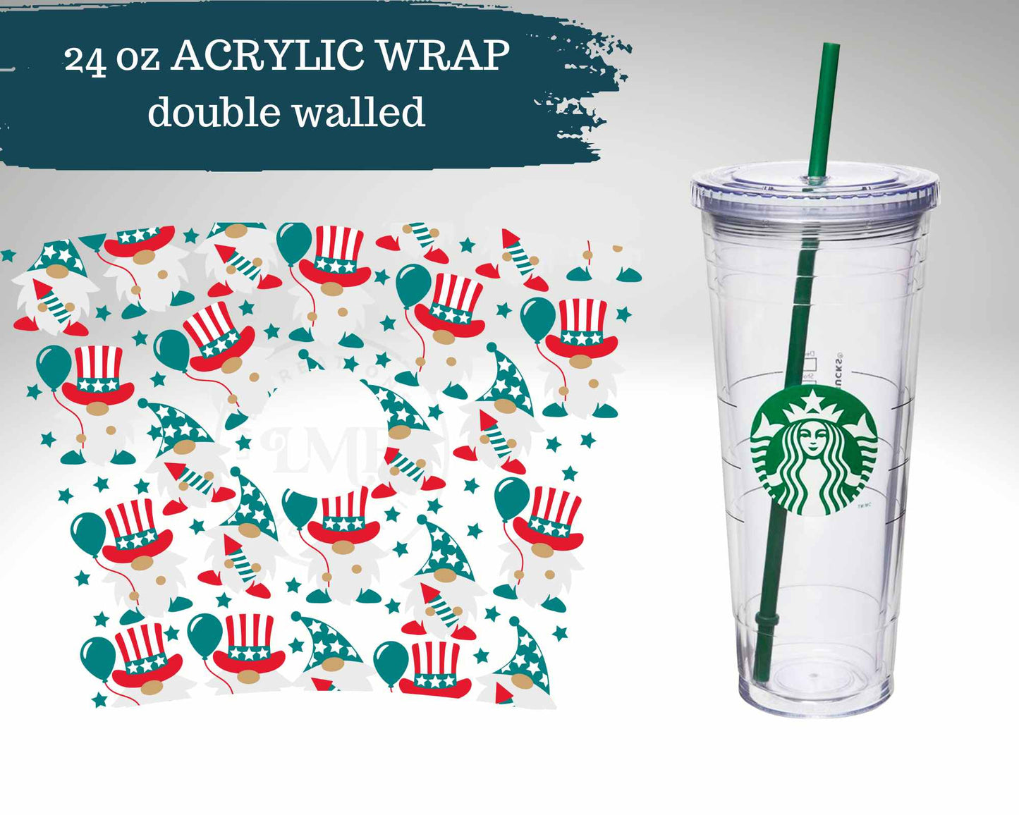 Patriotic Gnomes | Acrylic Wrap