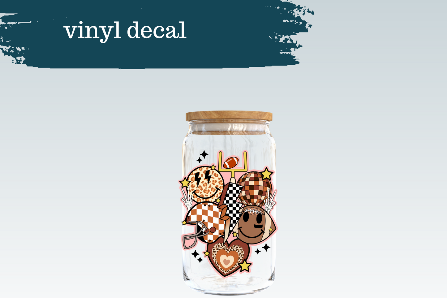 Retro Football Bolt | Vinyl Decal