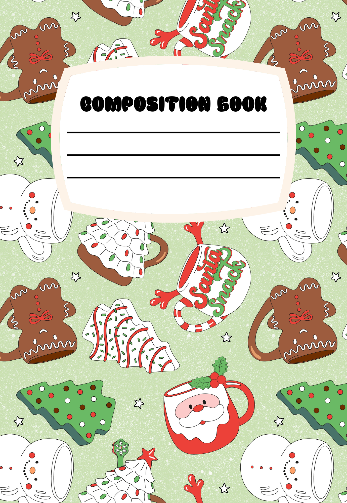 NEW! Christmas Mugs Notebook | Print