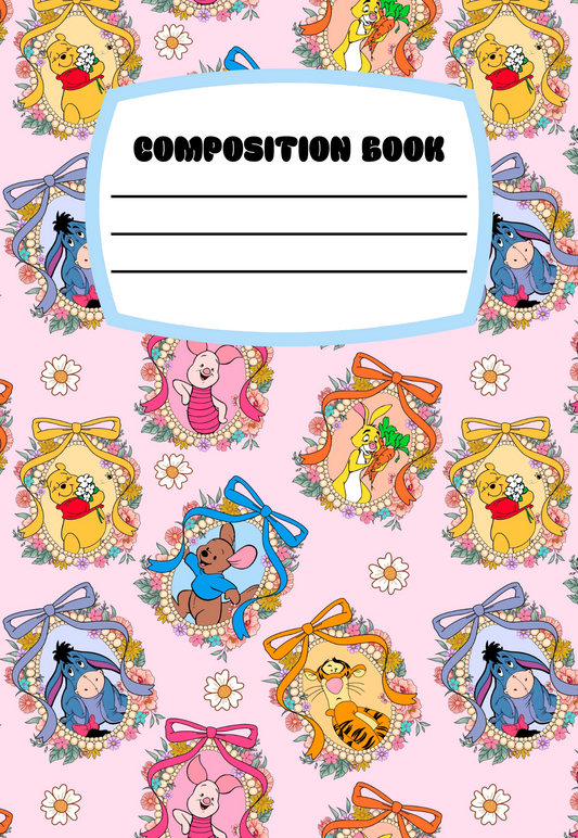 NEW! Honey Bear Friends Frames Notebook | Print