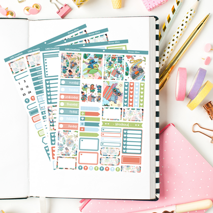Tropical Alien Planner Weekly Sticker Kit