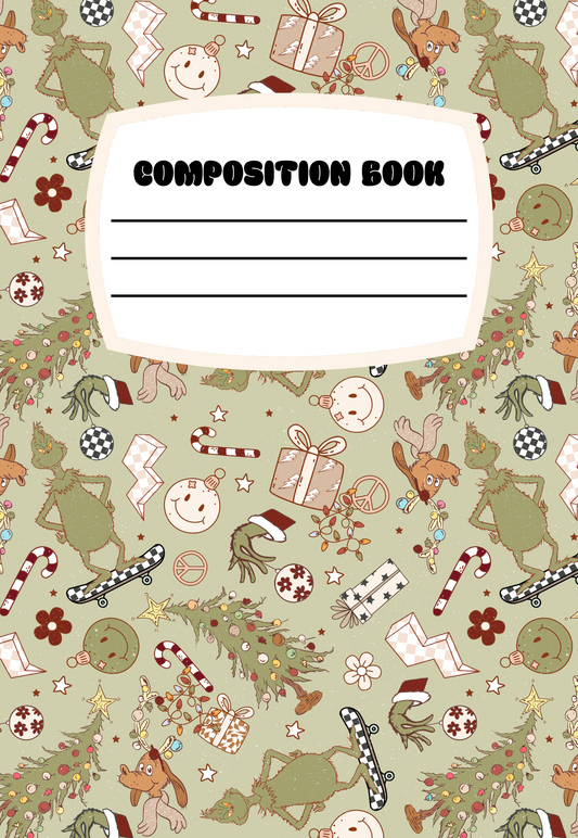 NEW! Neutral Green Man & Friends Notebook | Print