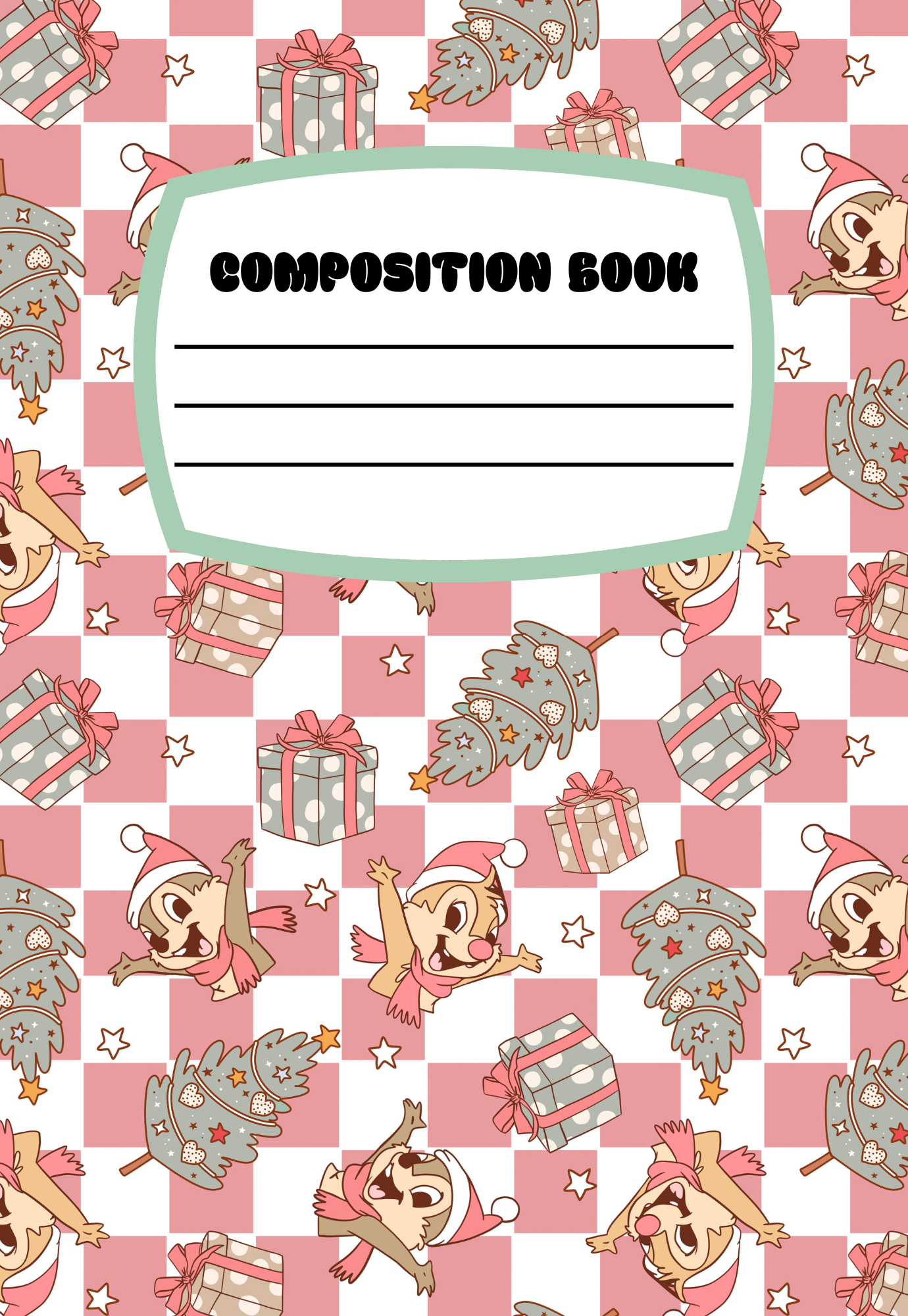 NEW! Christmas Chipmunks Notebook | Print