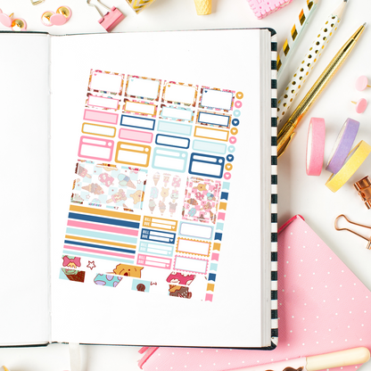 Magical Ice Cream Planner Weekly Sticker Kit