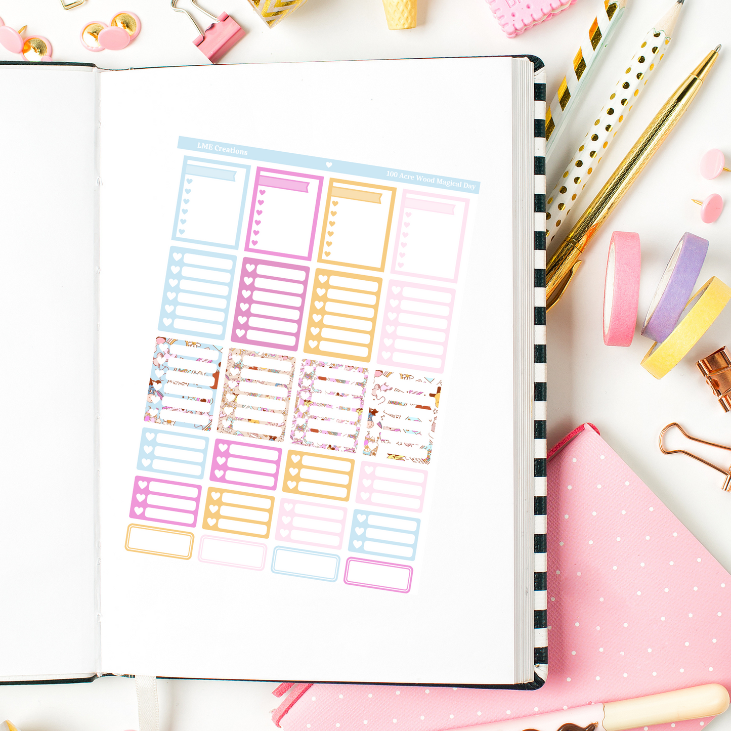 100 Acre Wood Magical Planner Weekly Sticker Kit