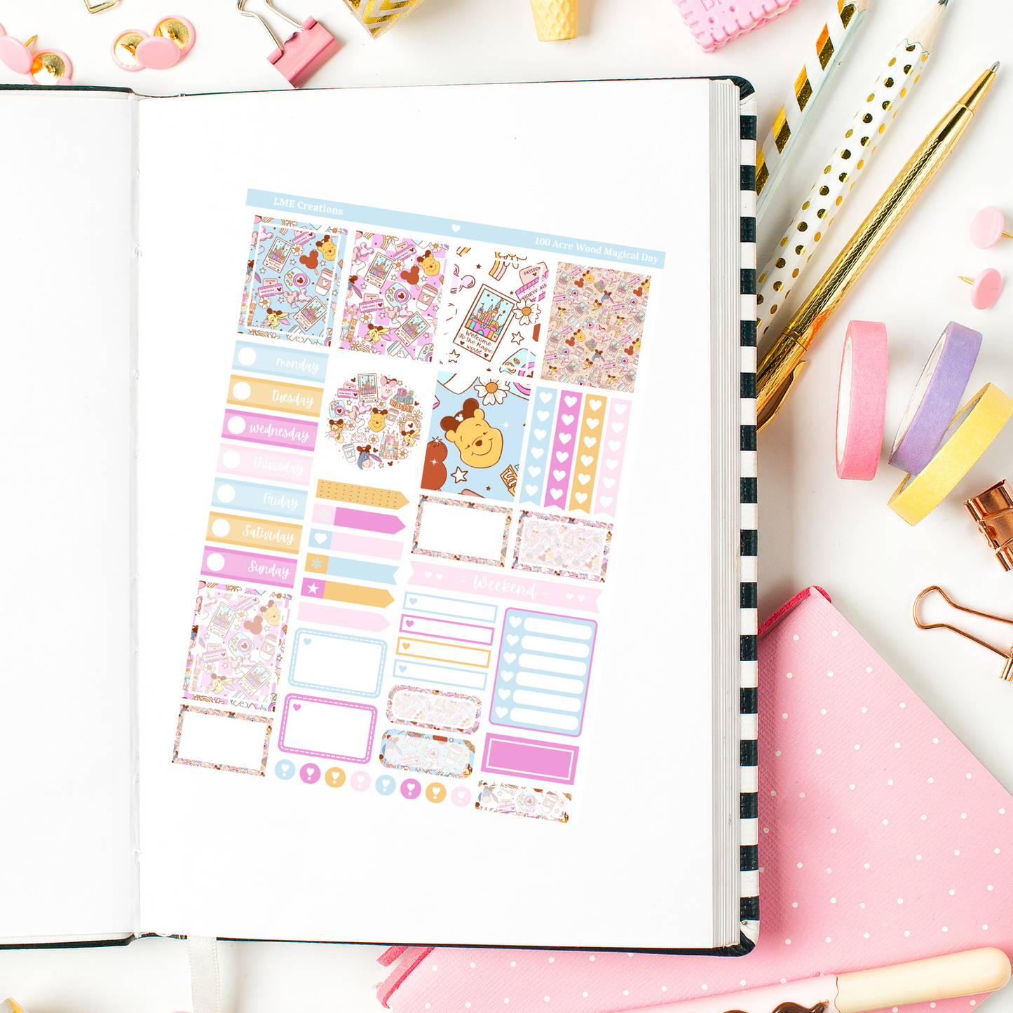 100 Acre Wood Magical Planner Weekly Sticker Kit