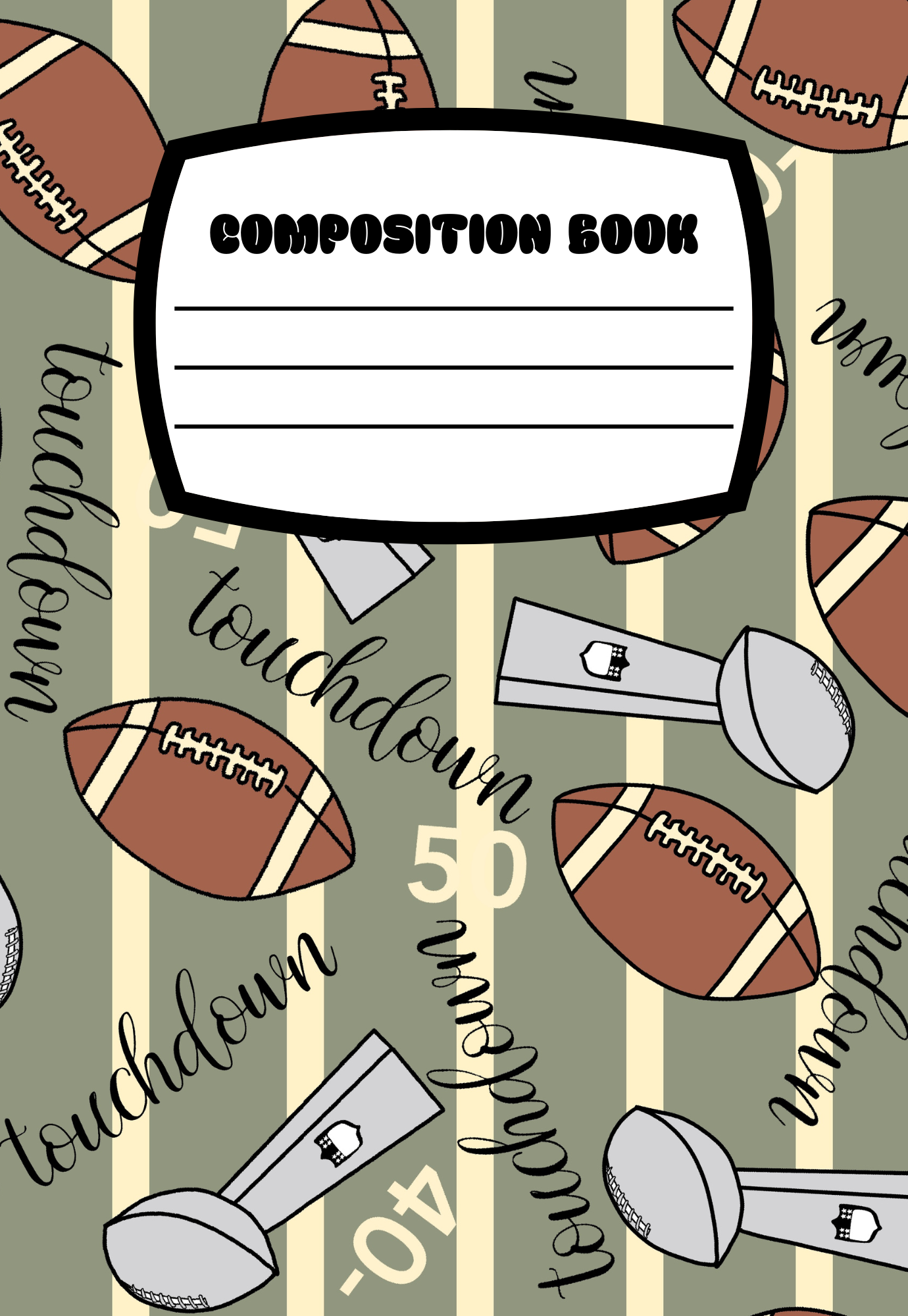 Touchdown & Trophies Notebook | Print