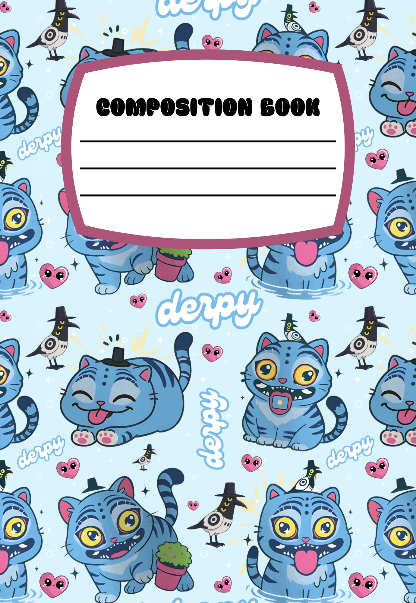 NEW! Derpy Cat K Pop Notebook | Print