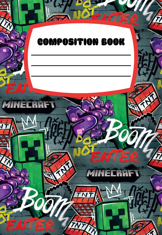 NEW Boom Enter Minecraft  Notebook | Print