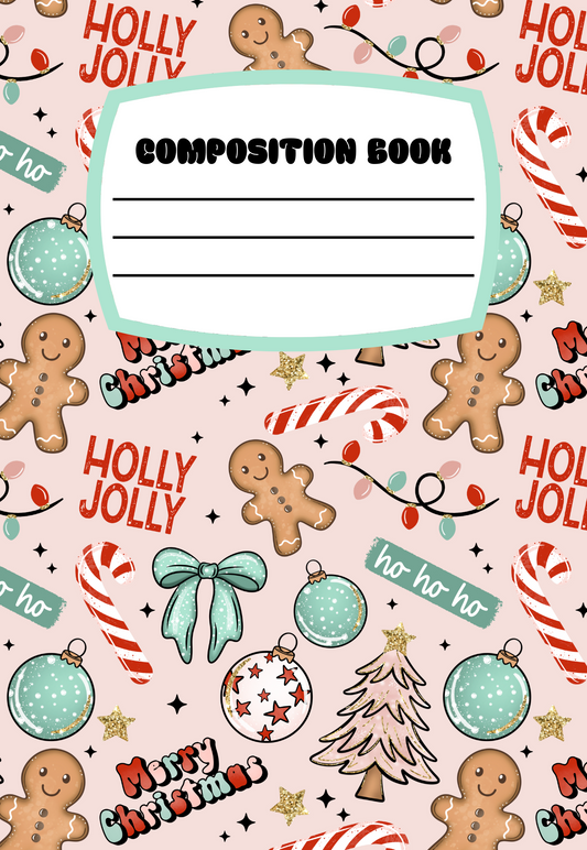 NEW! Pastel Holly Jolly Notebook | Print
