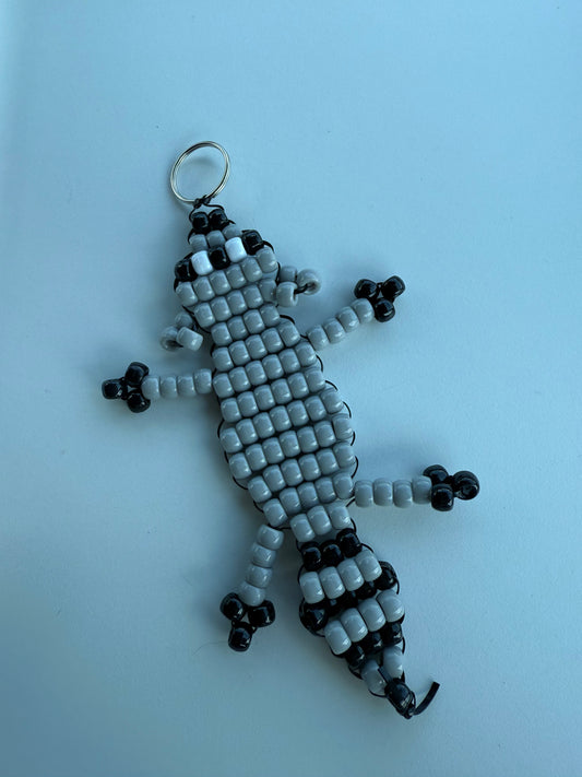 Raccoon Beaded Keychain
