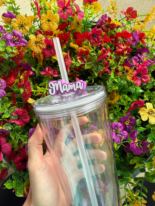 Mama Straw Topper | 8 MM Size | Choice of Color