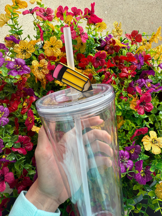 Pencil 3D Straw Topper | 8 MM or 10 MM