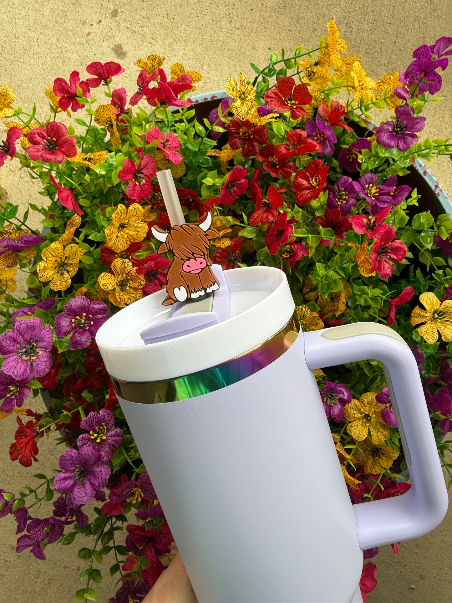 Highland Cow 3D Straw Topper | 8 MM or 10 MM