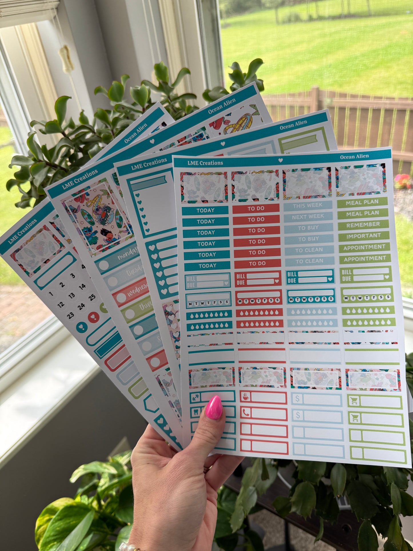 Tropical Alien Planner Weekly Sticker Kit