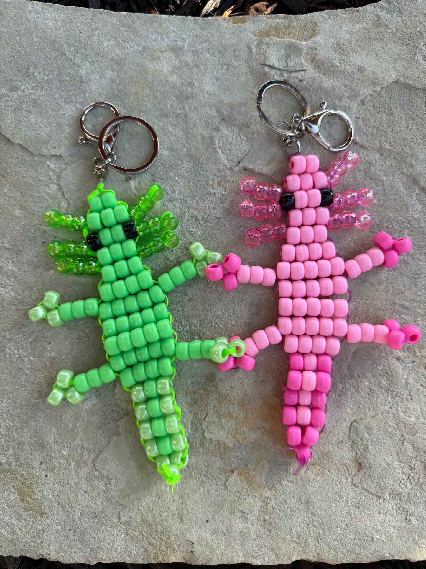 Axolotl Beaded Keychain || See Details