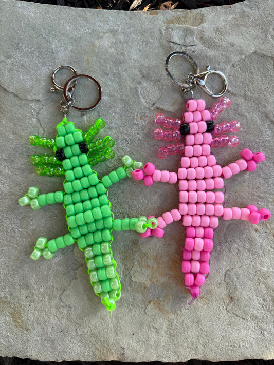 Axolotl Beaded Keychain || See Details