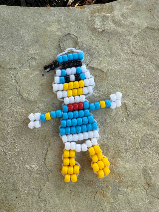 Donald Beaded Keychain