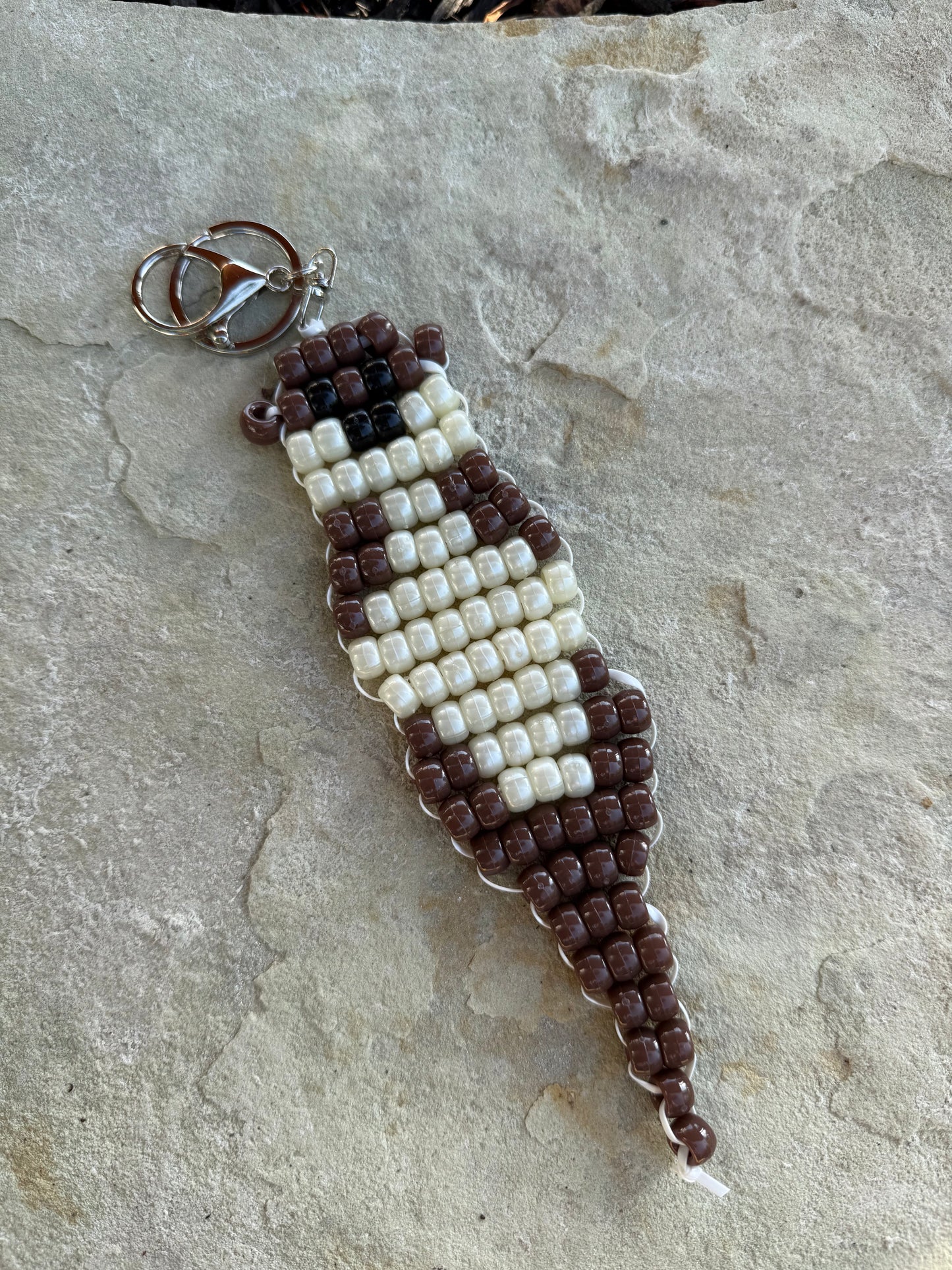 Otter Beaded Keychain