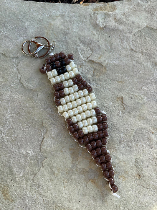 Otter Beaded Keychain