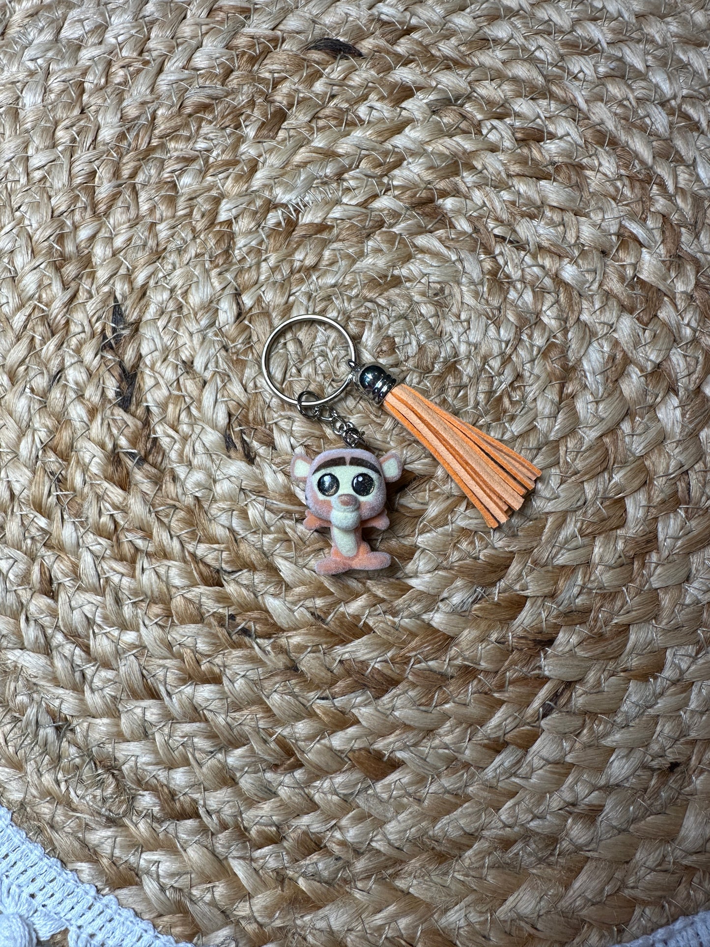 Fuzzy Tiger Keychain