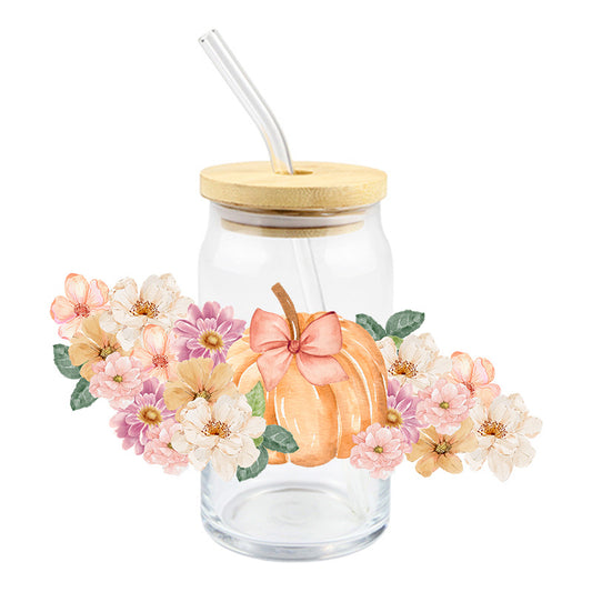 Floral Pumpkin | UVDTF Cup Wrap