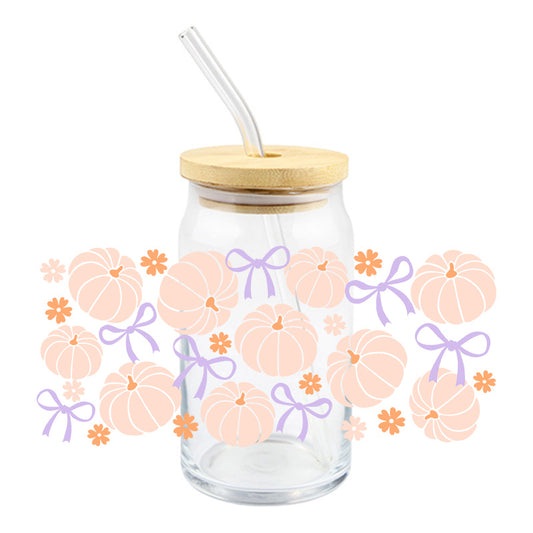 Pumpkins & Purple Bows | UVDTF Cup Wrap