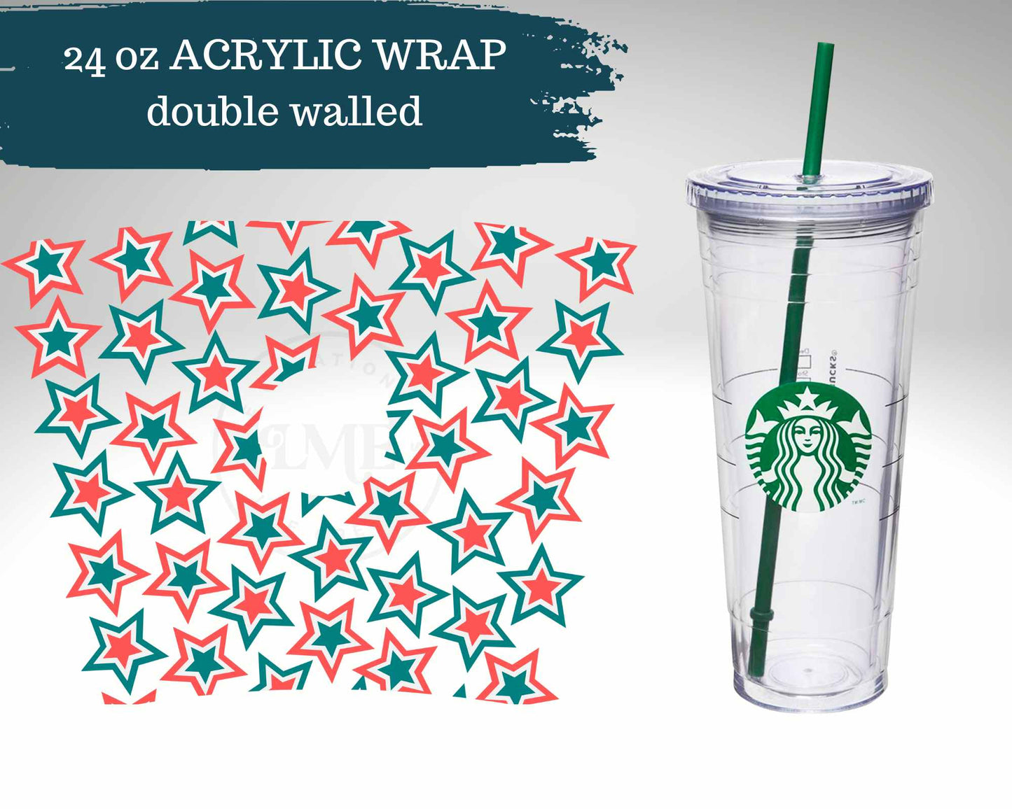 Patriotic Stars | Acrylic Wrap