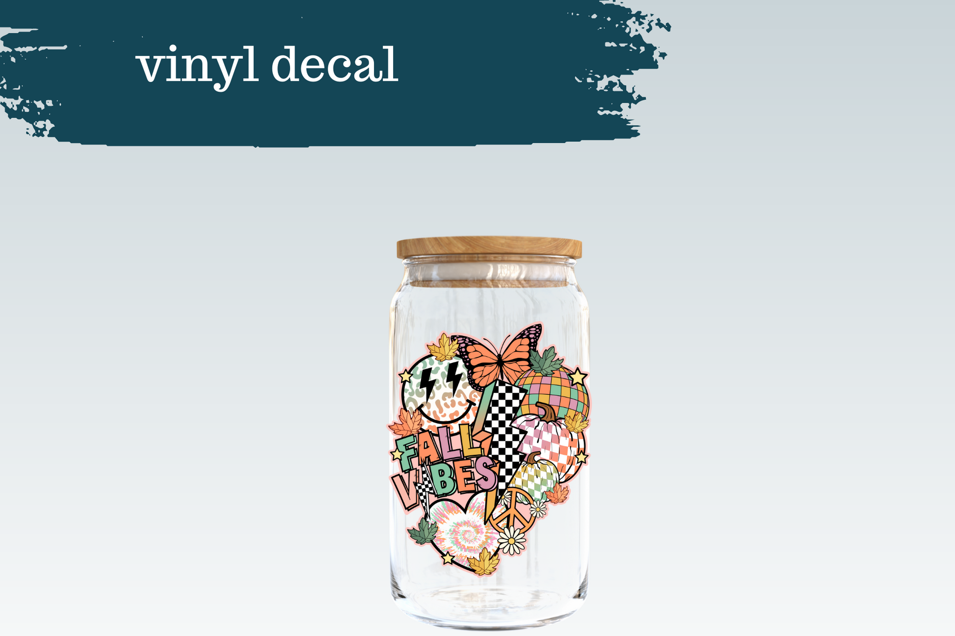 Retro Fall Vibes Bolt | Vinyl Decal